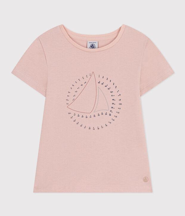 Camiseta de punto ligero para ni&ntilde;a rosa