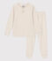 Pijama de algodón para niño/niña beige MONTELIMAR CHINE