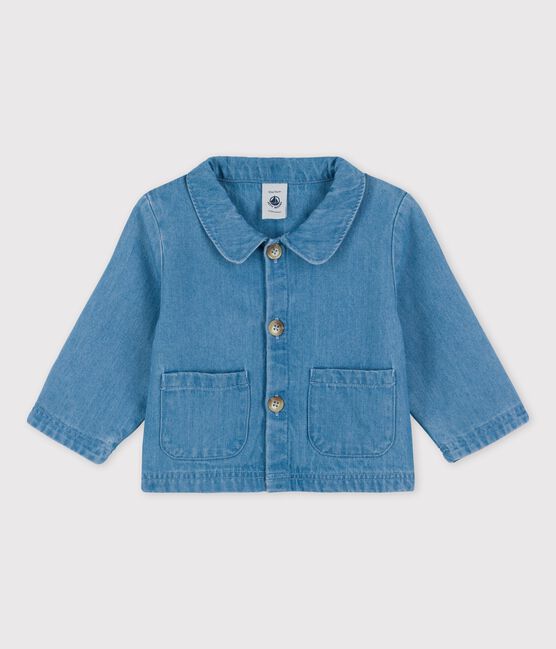Chaqueta de tejido vaquero ligero ecológico de bebé azul DENIM CLAIR
