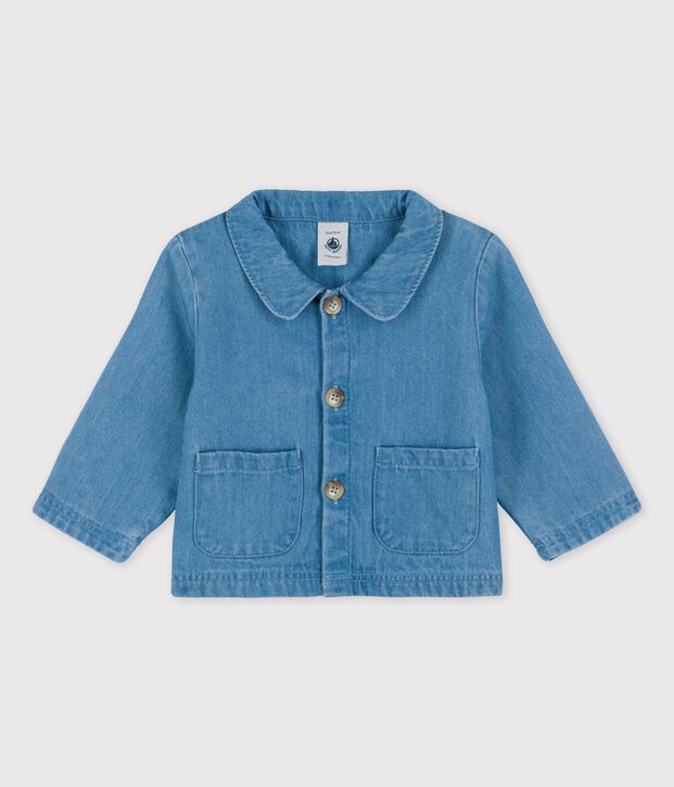 Chaqueta de tejido vaquero ligero ecol&oacute;gico de beb&eacute; azul