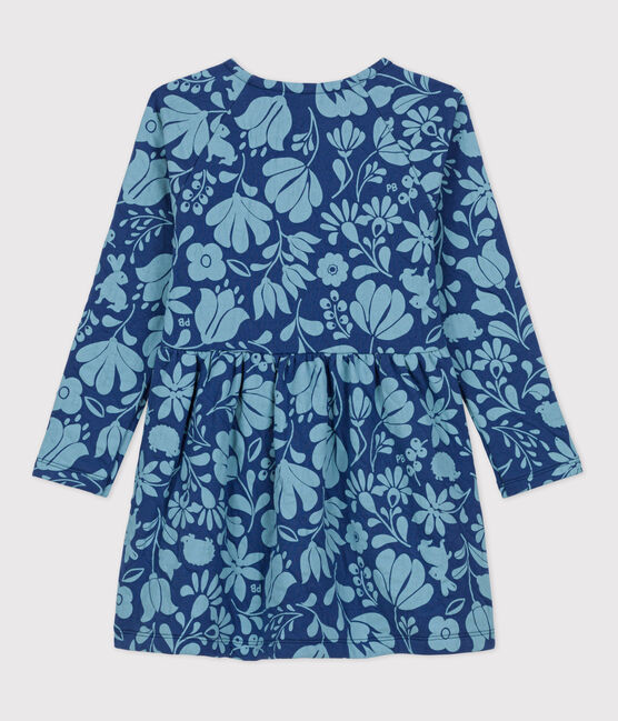 Vestido con flores de manga larga de túbico de niña CREPUSCULE/ ROVER