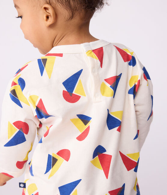 Camiseta de algodón de manga larga con estampado de barcos para bebé MILK/ MULTICO