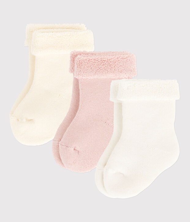 Juego de 3 pares de calcetines para beb&eacute; multicolor