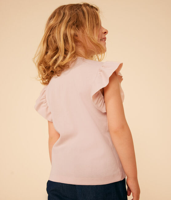Camiseta de algodón para niña rosa SALINE