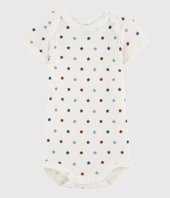 Bodi de manga corta de bebé niña/niño blanco MARSHMALLOW/blanco MULTICO