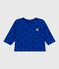 Camiseta de algodón de manga larga con estampado de estrellas para bebé azul OLYMPIC/ SOIR