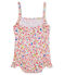 Traje de baño 1 pieza estampado para bebé niña blanco MARSHMALLOW/blanco MULTICO