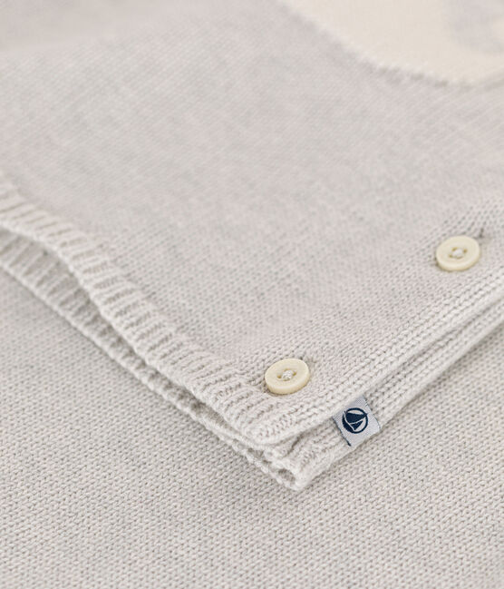 Conjunto de 2 prendas de punto tricotado de lana y algodón para bebé beige MONTELIMAR CHINE