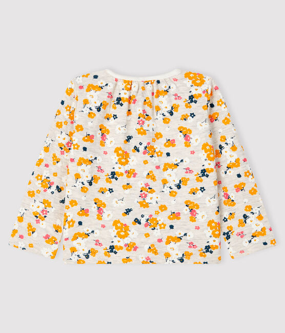 Cárdigan de tejido túbico para bebé niña beige MONTELIMAR/blanco MULTICO