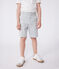 Bermudas cortas infantiles de algodón a rayas blanco MARSHMALLOW/azul BRUT