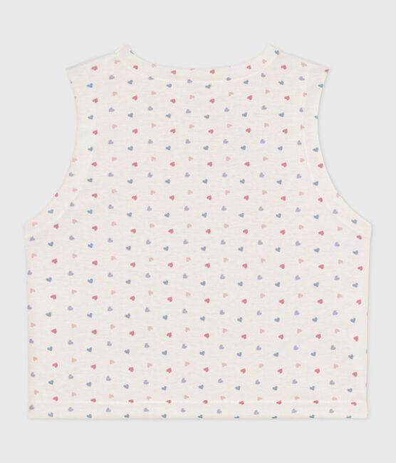 Chaleco reversible de algodón estampado para bebé blanco MARSHMALLOW/blanco MULTICO
