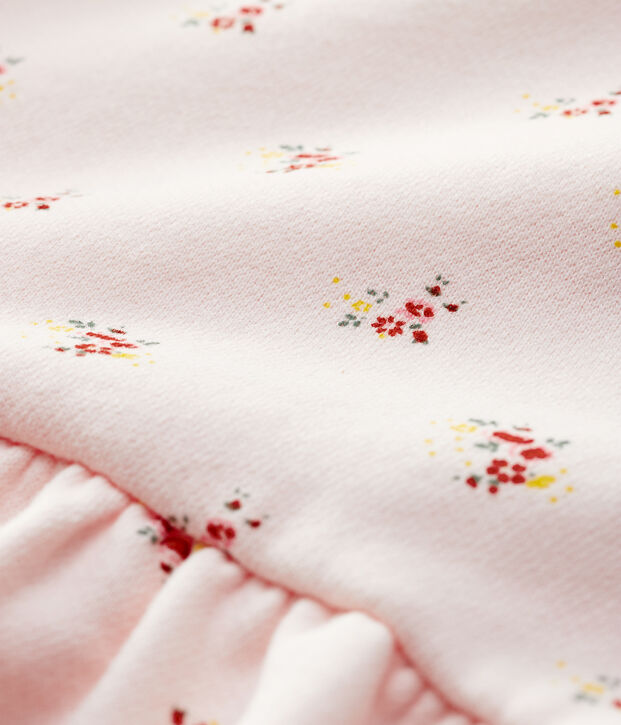Vestido de manga larga de felpa de beb&eacute; ni&ntilde;a rosa/multicolor