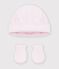 Juego de gorro y manoplas lisos para beb&eacute; multicolor