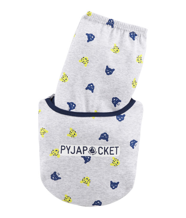 Pijama de punto para ni&ntilde;o gris/multicolor