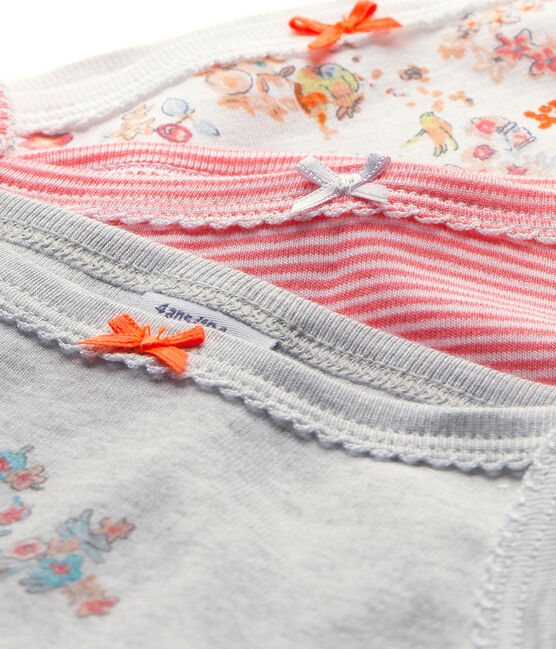 Lote de 3 camisetas de tirantes para niña blanco .