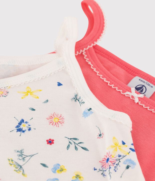 Lote camisas de tirantes con estampado de flores para ni&ntilde;a peque&ntilde;a multicolor