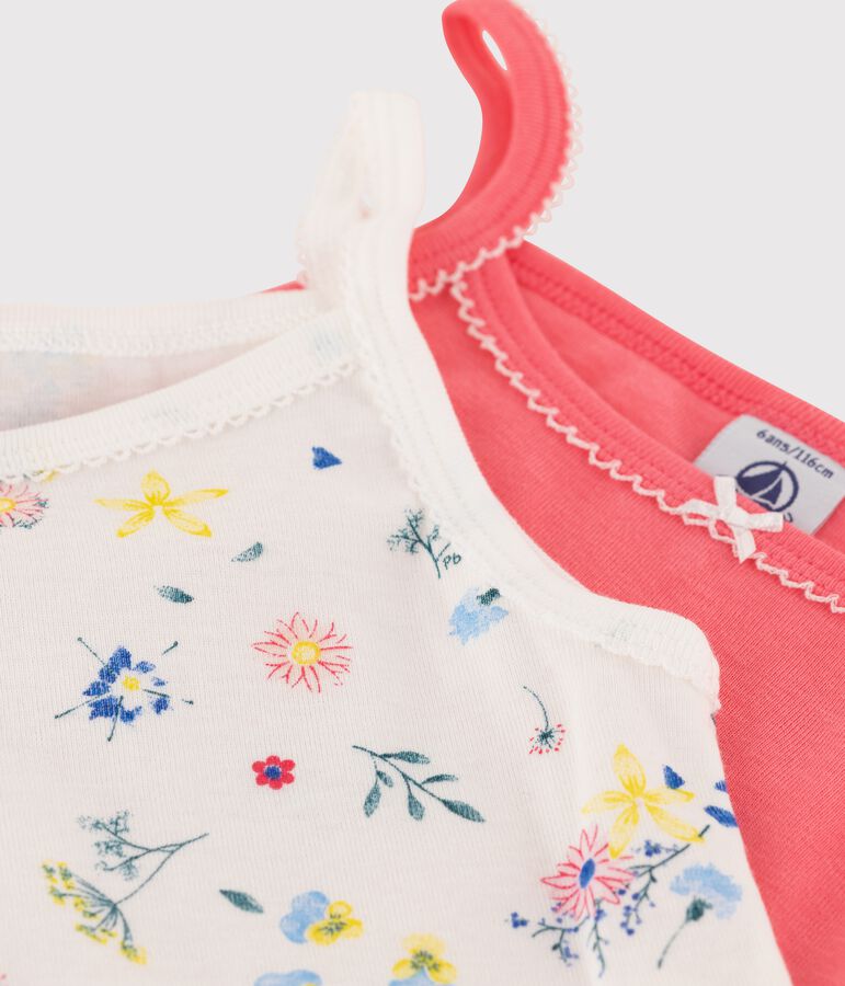 Lote camisas de tirantes con estampado de flores para ni&ntilde;a peque&ntilde;a multicolor