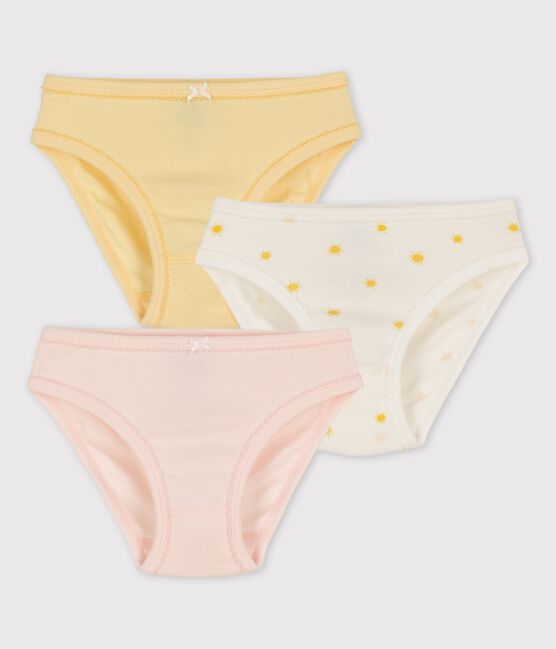 Juego de 3 braguitas infantiles de soles de algodón orgánico de niña variante 1