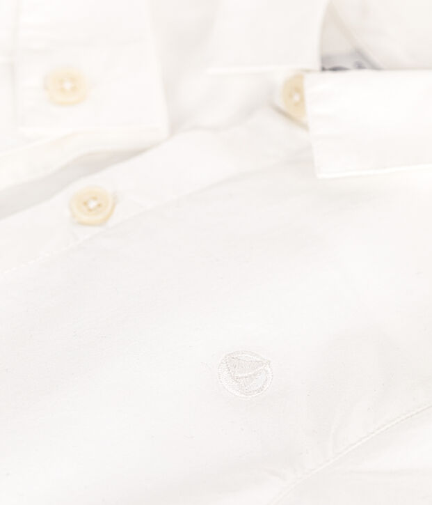 Camisa de popelina para beb&eacute; blanco