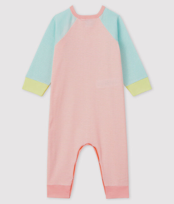 Pijama sin pies de punto verde VERGLAS/blanco MARSHMALLOW