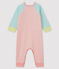 Pijama sin pies de punto verde VERGLAS/blanco MARSHMALLOW