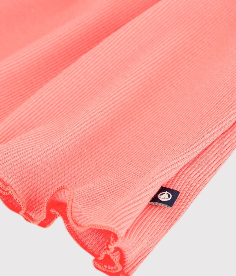 Vestido liso de algod&oacute;n sin mangas para beb&eacute; rosa