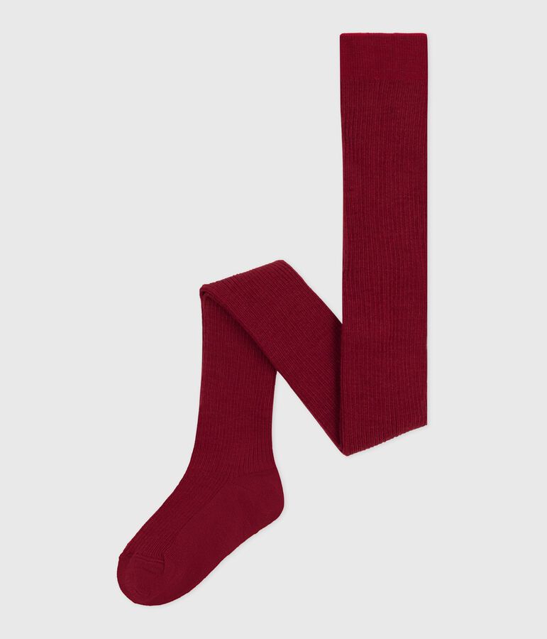 Leotardos infantiles de lana rojo