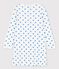 Camisón de manga larga con corazones azules de algodón de niña blanco MARSHMALLOW/azul BRASIER
