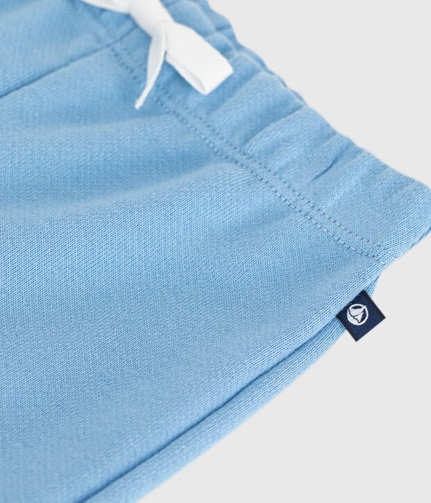 Pantal&oacute;n de jogging liso de algod&oacute;n para beb&eacute; azul
