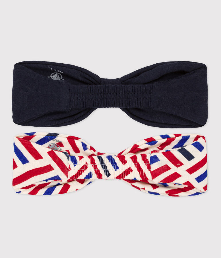 Juego de 2 diademas estampadas de beb&eacute; variante 1