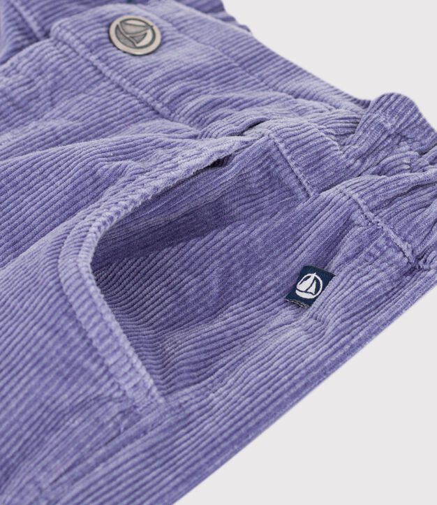 Pantal&oacute;n infantil de terciopelo violeta