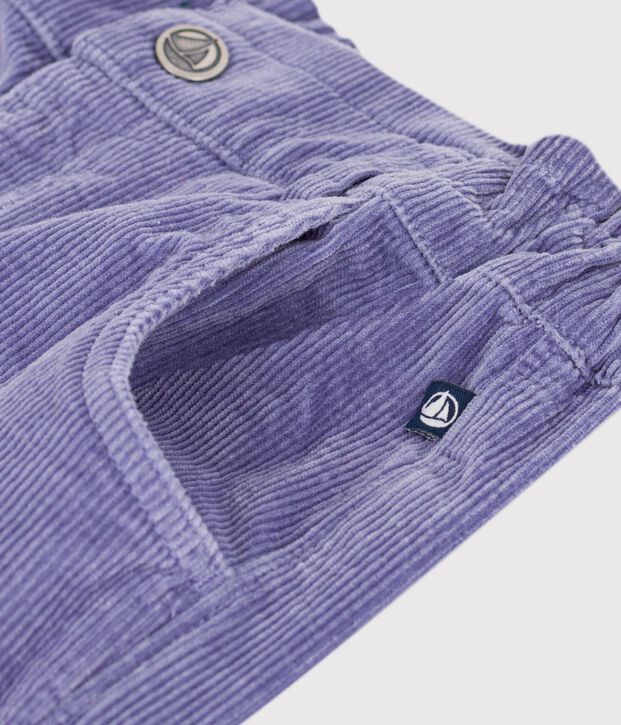 Pantal&oacute;n infantil de terciopelo violeta