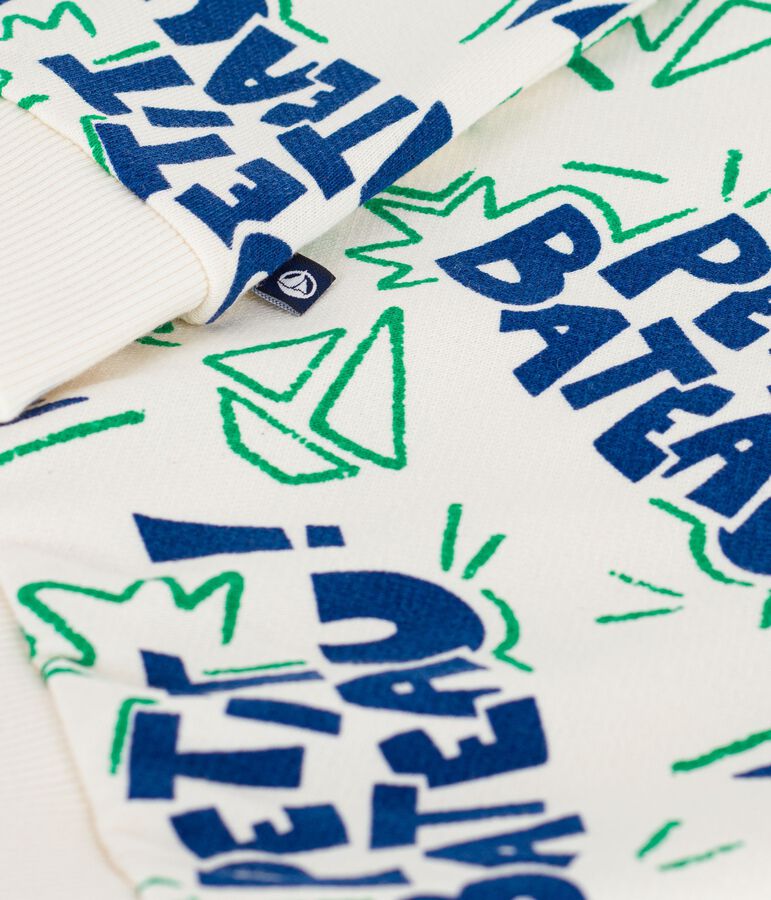 Sudadera infantil de algod&oacute;n con capucha y estampado MILK/ MULTICO