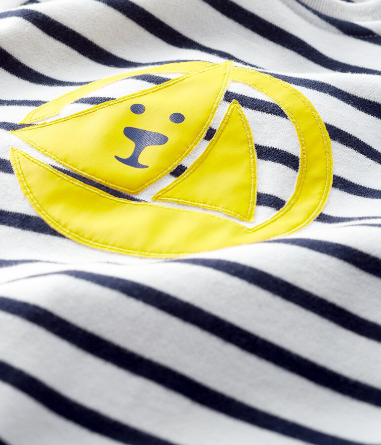 Buzo largo con para beb&eacute; ni&ntilde;o blanco/azul