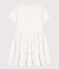 Vestido de popelina de manga corta para niña blanco ECUME 1