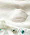 Conjunto de 2 piezas con estampado vegetal de muletón ecológico de bebé beige MONTELIMAR/blanco MULTICO