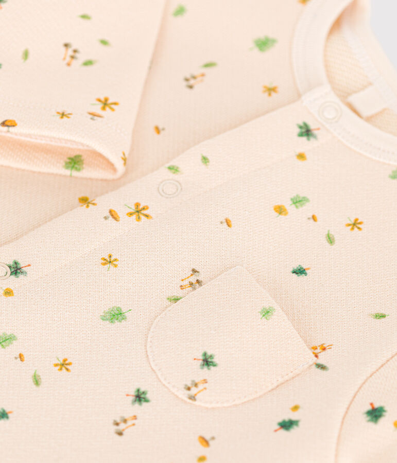 Mono largo de felpa para beb&eacute; crudo/multicolor