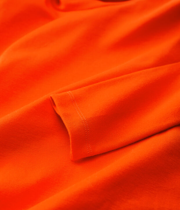 Prenda de cuello de cisne de algod&oacute;n de ni&ntilde;a/ni&ntilde;o naranja