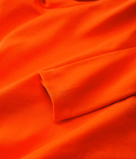 Prenda de cuello de cisne de algodón de niña/niño naranja CAROTTE