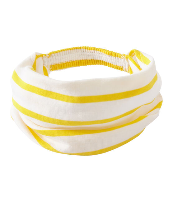 Bandana a rayas para niña blanco MARSHMALLOW/amarillo SHINE