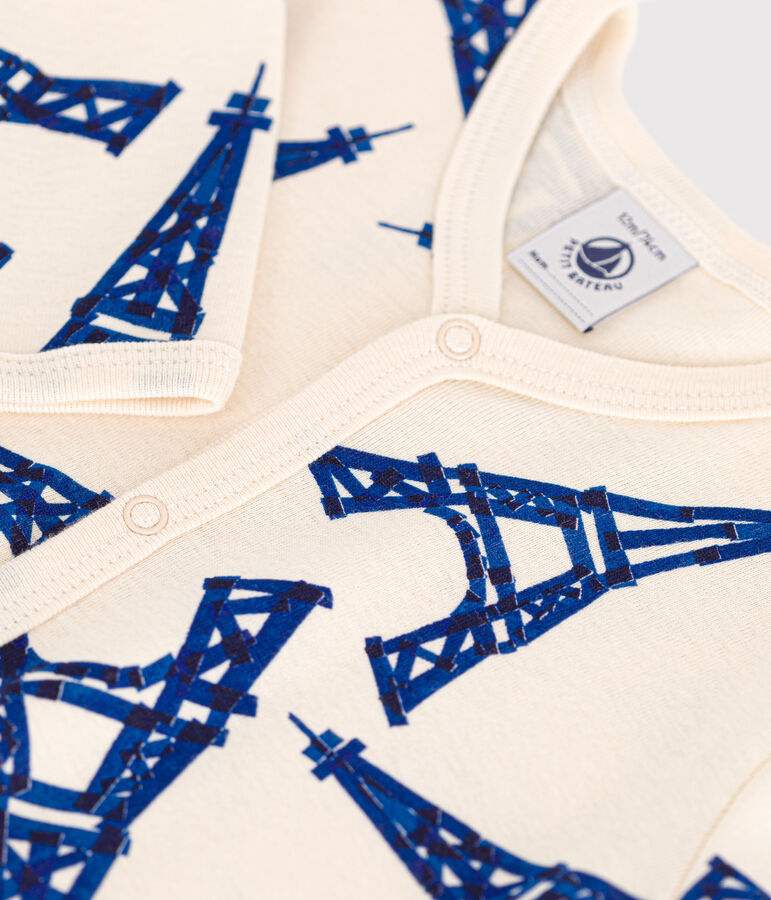 Pijama de algod&oacute;n Par&iacute;s para beb&eacute; blanco AVALANCHE/ MULTICO