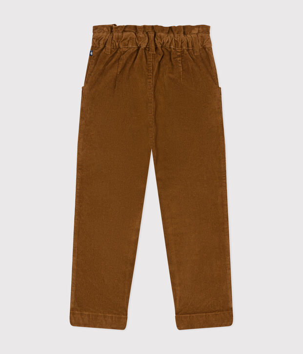 Pantal&oacute;n de terciopelo para ni&ntilde;a marron