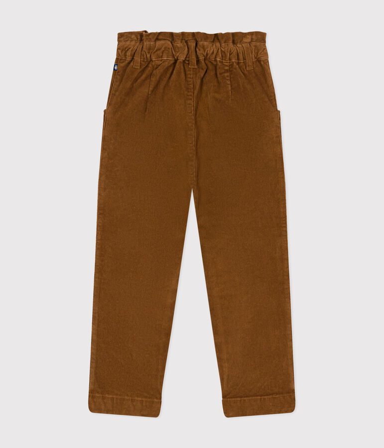 Pantal&oacute;n de terciopelo para ni&ntilde;a marron CUIVRE