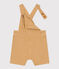 Peto corto de tejido vaquero de color para bebé beige TOURONE