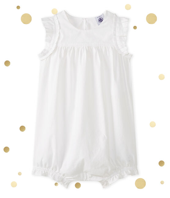 Mono corto para bebé niña blanco ECUME