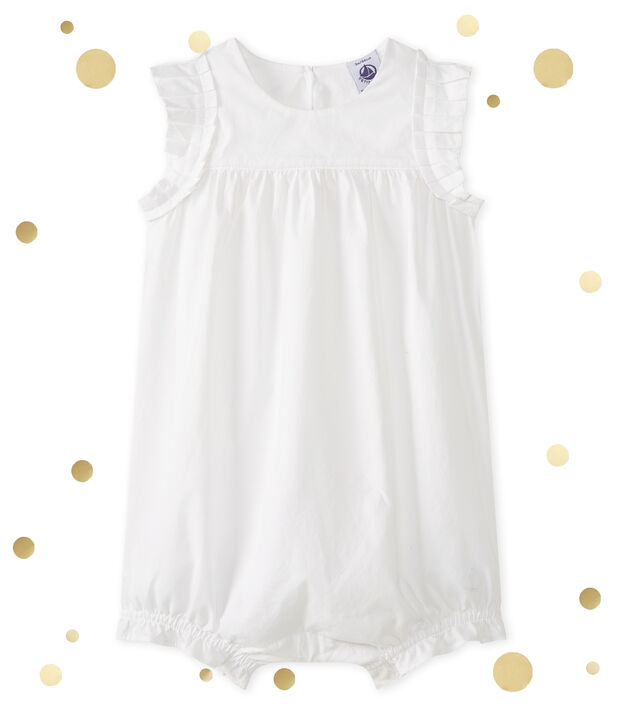 Mono corto para beb&eacute; ni&ntilde;a blanco