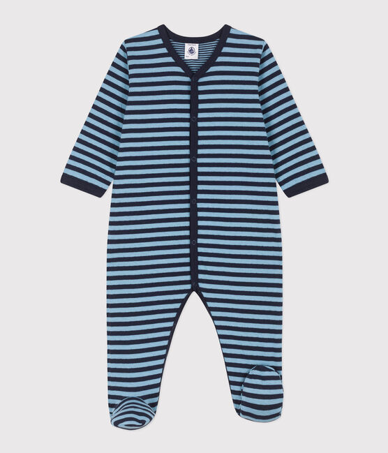 Pijama de túbico a rayas para bebé SMOKING/ AZUL
