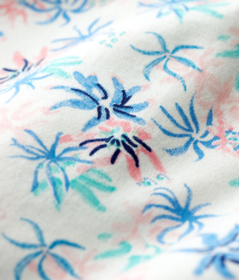 Mono corto con an&eacute;monas de punto fino de beb&eacute; ni&ntilde;a blanco/multicolor