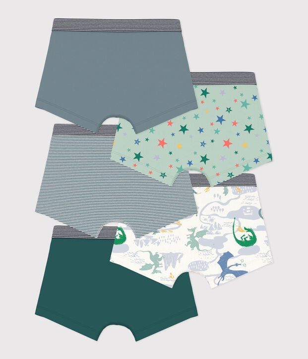 Juego de b&oacute;xeres infantiles de algod&oacute;n estampado multicolor