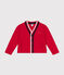 Cárdigan de muletón de niño rojo CORRIDA